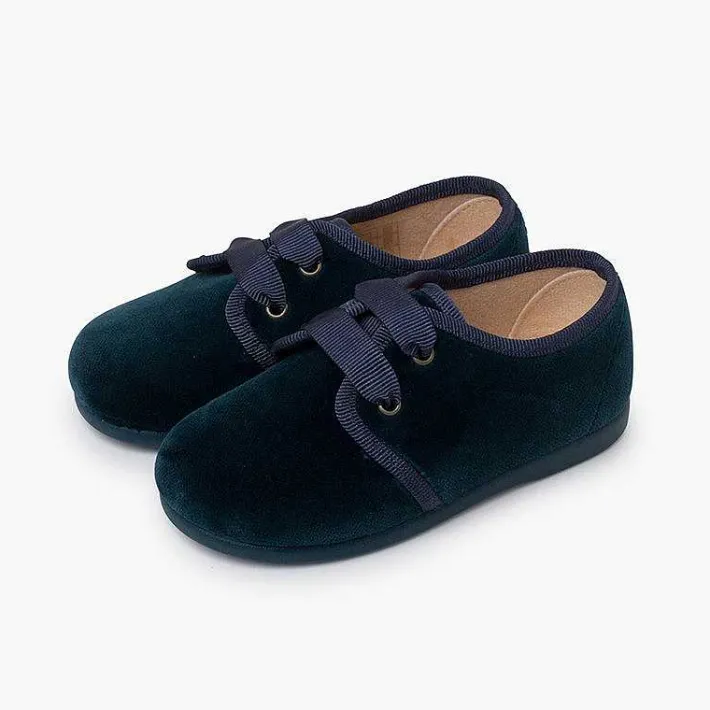 Pisamonas Brogues And Bluchers>Velvet Lace-Up Shoes