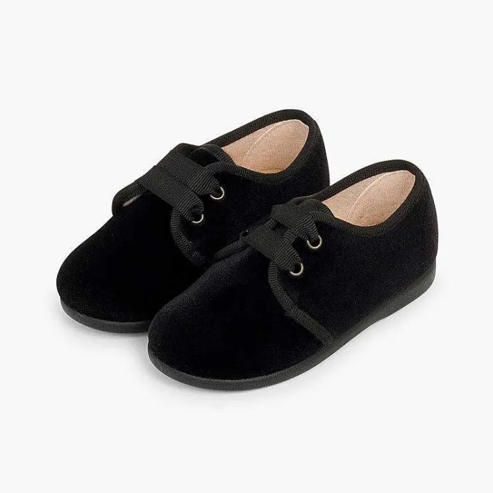 Pisamonas Brogues And Bluchers>Velvet Lace-Up Shoes