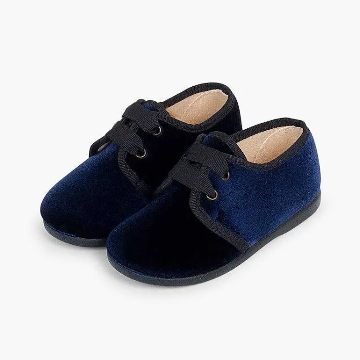 Pisamonas Brogues And Bluchers>Velvet Lace-Up Shoes