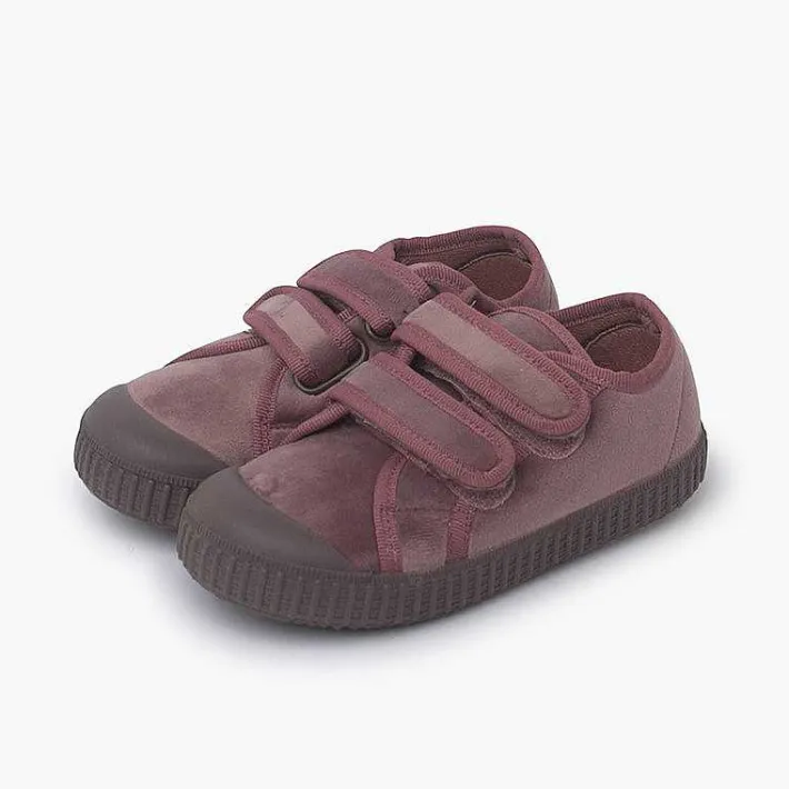 Pisamonas Trainers>Velvet Trainers Double Hook And Loop Fastener