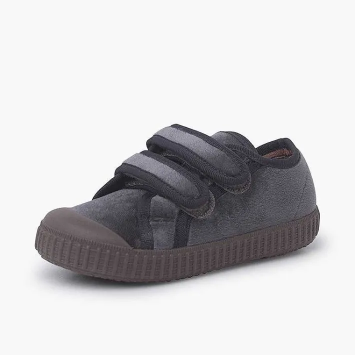 Pisamonas Trainers>Velvet Trainers Double Hook And Loop Fastener