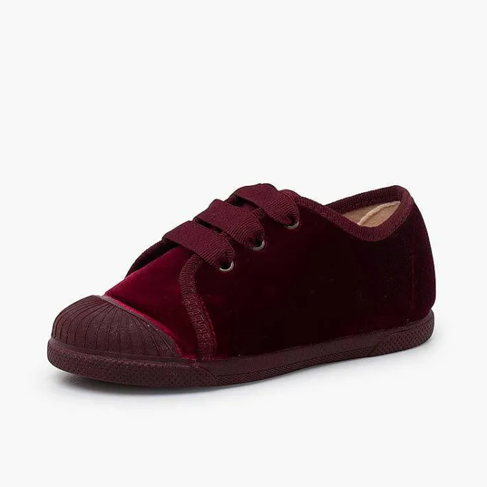 Pisamonas Trainers>Velvet Trainers Faya Ribbons