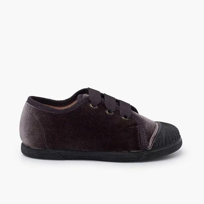 Pisamonas Trainers>Velvet Trainers Faya Ribbons