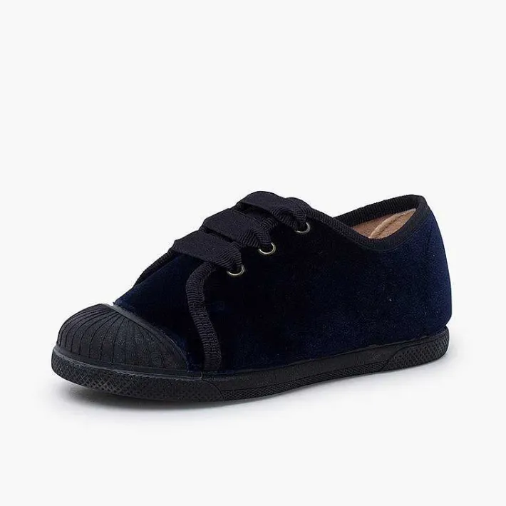 Pisamonas Trainers>Velvet Trainers Faya Ribbons