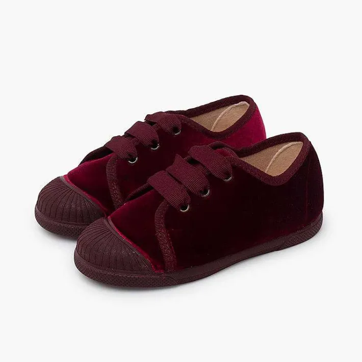 Pisamonas Trainers>Velvet Trainers Faya Ribbons