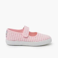 Pisamonas Trainers>Vichy Trainers Mary Janes Hook-And-Loop Fasteners Colour Pink
