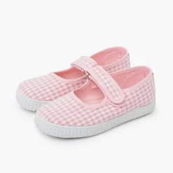Pisamonas Trainers>Vichy Trainers Mary Janes Hook-And-Loop Fasteners Colour Pink