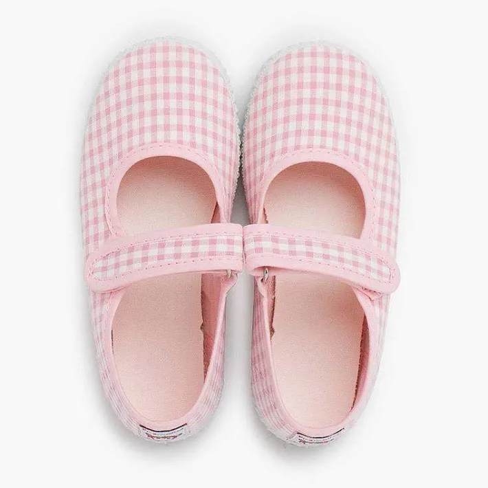 Pisamonas Trainers>Vichy Trainers Mary Janes Hook-And-Loop Fasteners Colour Pink