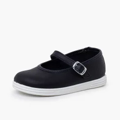 Pisamonas Trainers>Washable Leather Buckle Mary Janes
