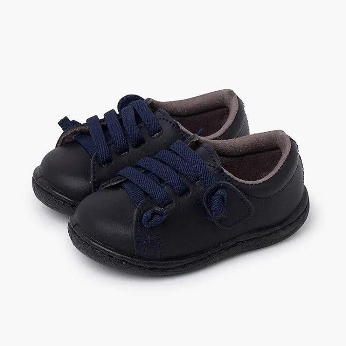 Pisamonas Trainers>Washable Leather Trainers Elastic Laces