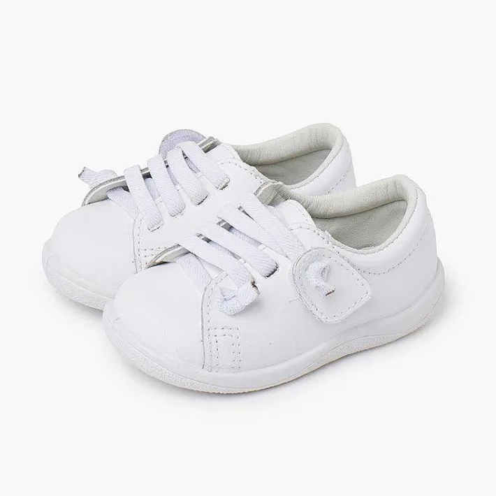 Pisamonas Trainers>Washable Leather Trainers Elastic Laces