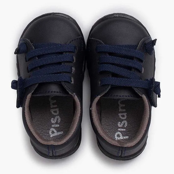 Pisamonas Trainers>Washable Leather Trainers Elastic Laces