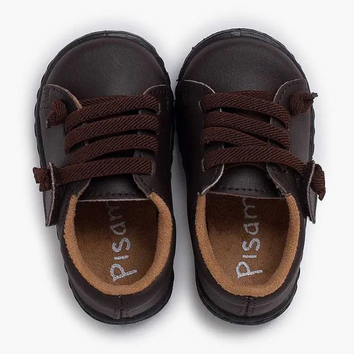 Pisamonas Trainers>Washable Leather Trainers Elastic Laces