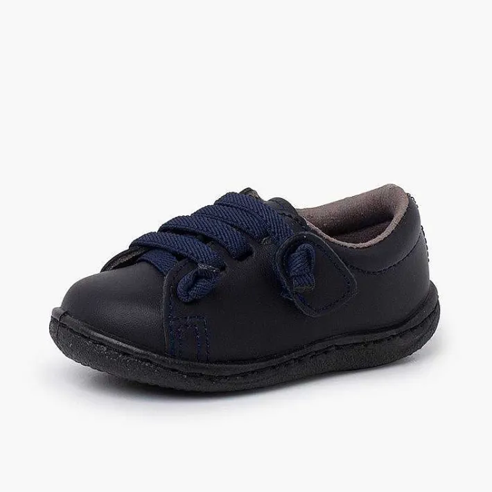 Pisamonas Trainers>Washable Leather Trainers Elastic Laces