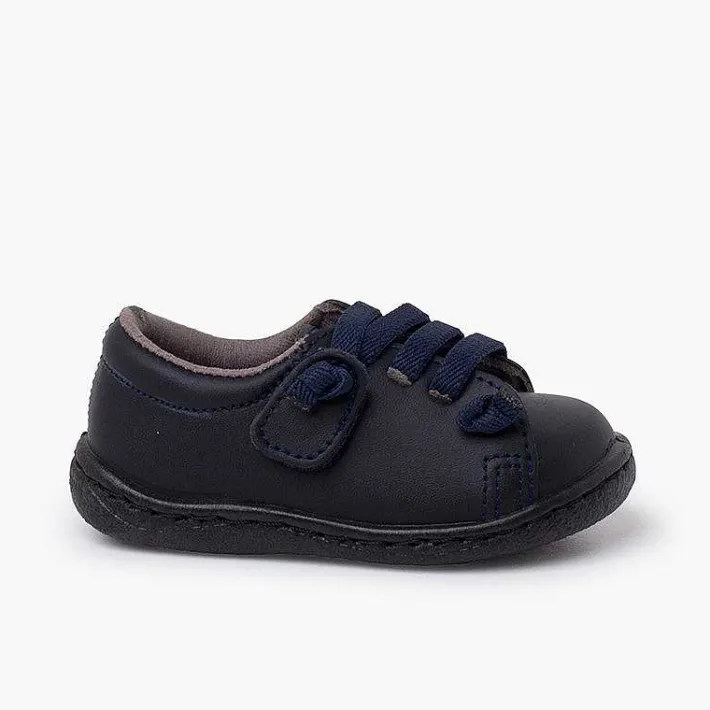 Pisamonas Trainers>Washable Leather Trainers Elastic Laces