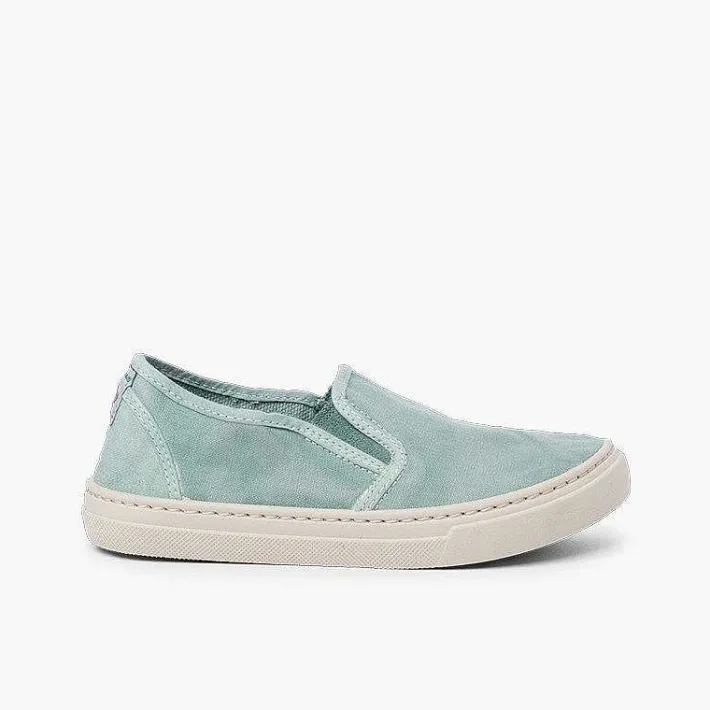 Pisamonas Trainers>Washed Canvas Side Elastic Trainers