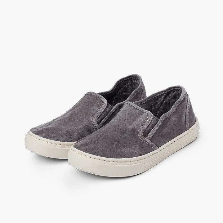 Pisamonas Trainers>Washed Canvas Side Elastic Trainers