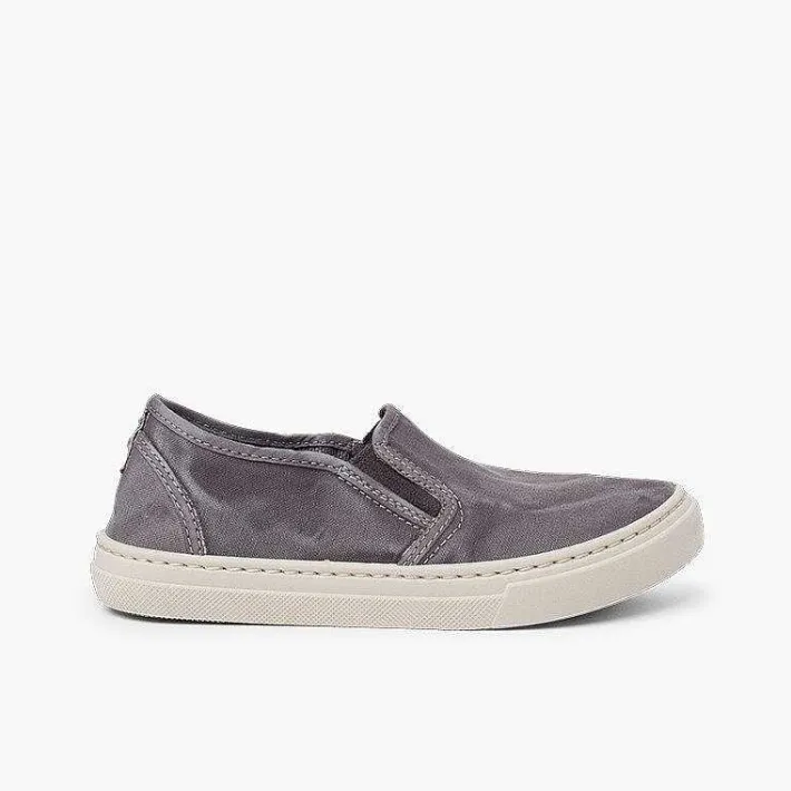 Pisamonas Trainers>Washed Canvas Side Elastic Trainers