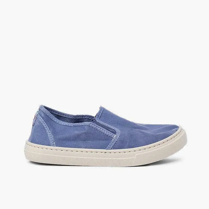 Pisamonas Trainers>Washed Canvas Side Elastic Trainers