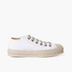 Pisamonas Trainers>White Trainers With Toe Cap And Coloured Laces Colour Blanco Y Arena