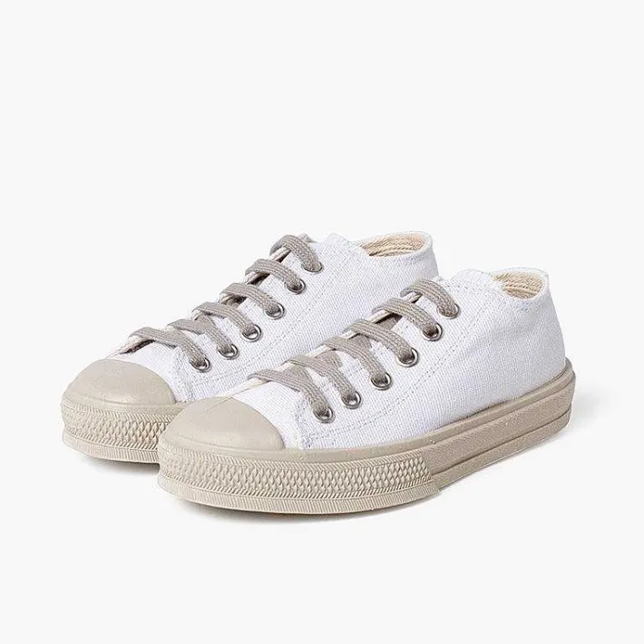 Pisamonas Trainers>White Trainers With Toe Cap And Coloured Laces Colour Blanco Y Arena