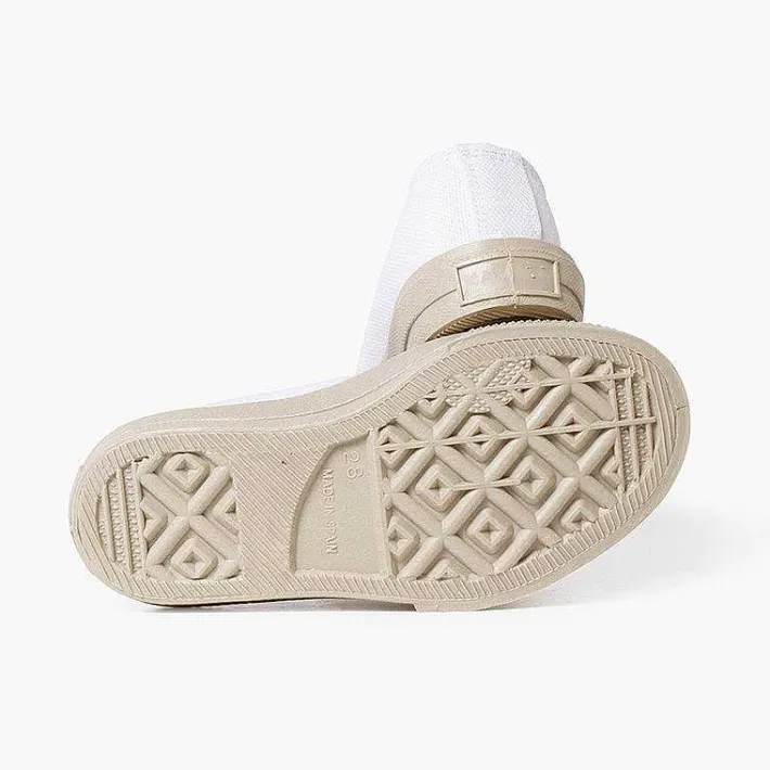 Pisamonas Trainers>White Trainers With Toe Cap And Coloured Laces Colour Blanco Y Arena