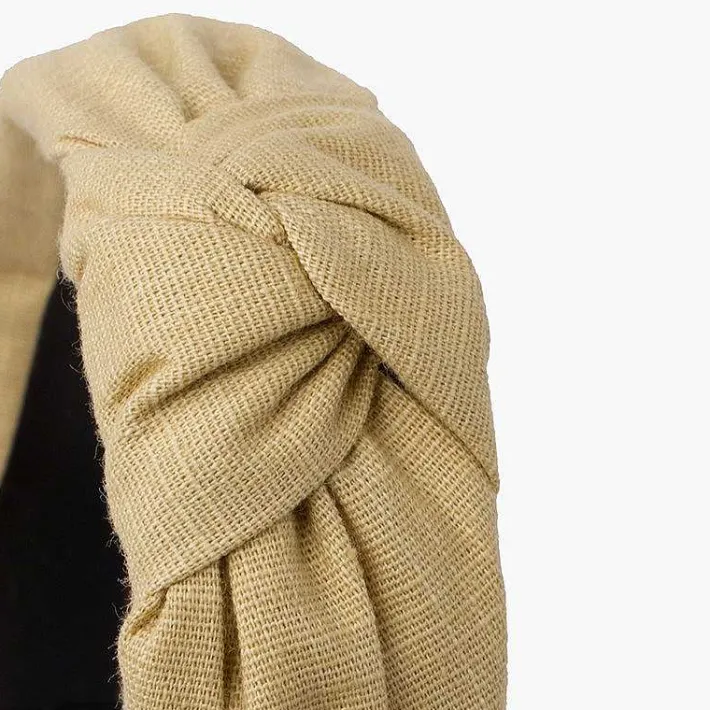 Pisamonas Hair Accessories>Wide Linen Knot Headband