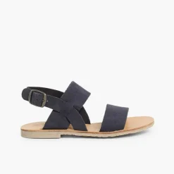 Pisamonas Sandals>Wide Straps Nubuck Sandals