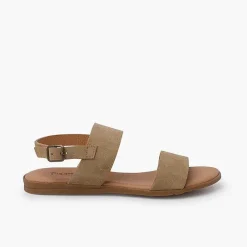 Pisamonas Sandals>Wide Straps Suede Sandals