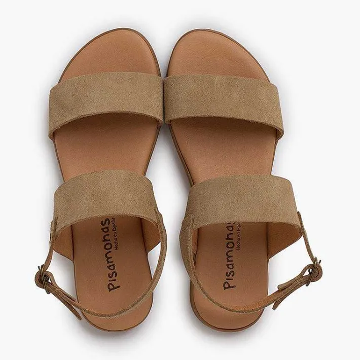 Pisamonas Sandals>Wide Straps Suede Sandals