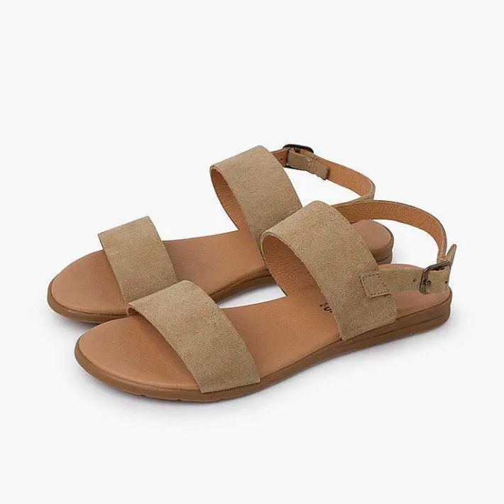 Pisamonas Sandals>Wide Straps Suede Sandals