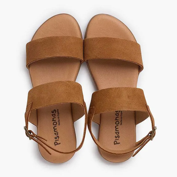 Pisamonas Sandals>Wide Straps Suede Sandals