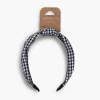 Pisamonas Hair Accessories>Wide Vichy Knot Headband Colour Black