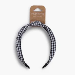 Pisamonas Hair Accessories>Wide Vichy Knot Headband Colour Black