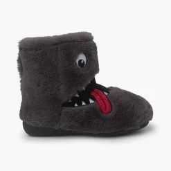 Pisamonas Slippers>Winter Sleepers Monster Drawing Colour Grey