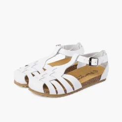 Pisamonas Sandals>Woman And Children Leather Sandals With Bio Sole