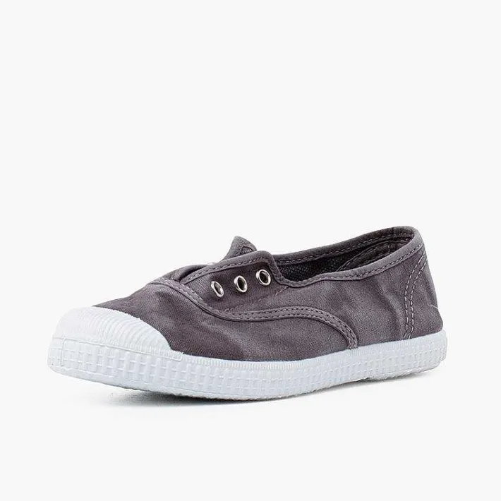 Pisamonas Trainers>Worn Effect Canvas Trainers Without Laces