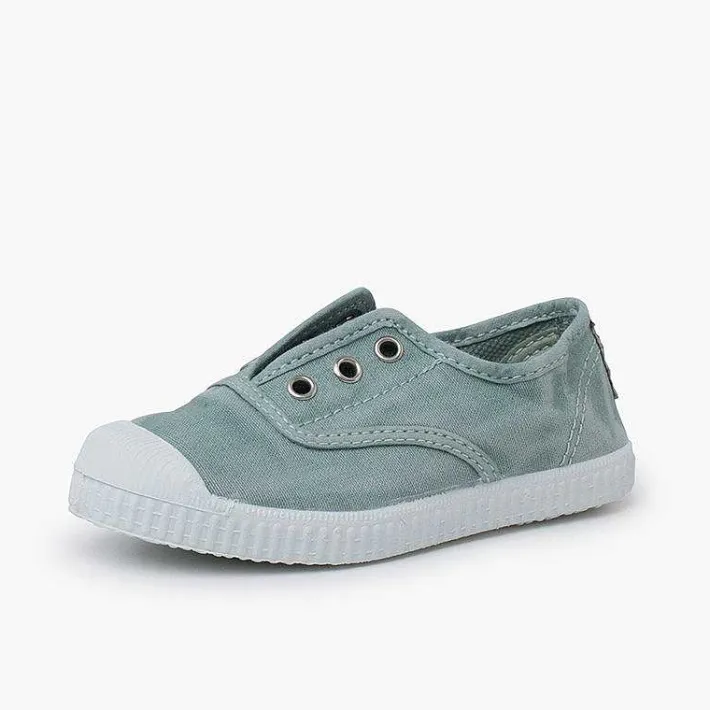 Pisamonas Trainers>Worn Effect Canvas Trainers Without Laces