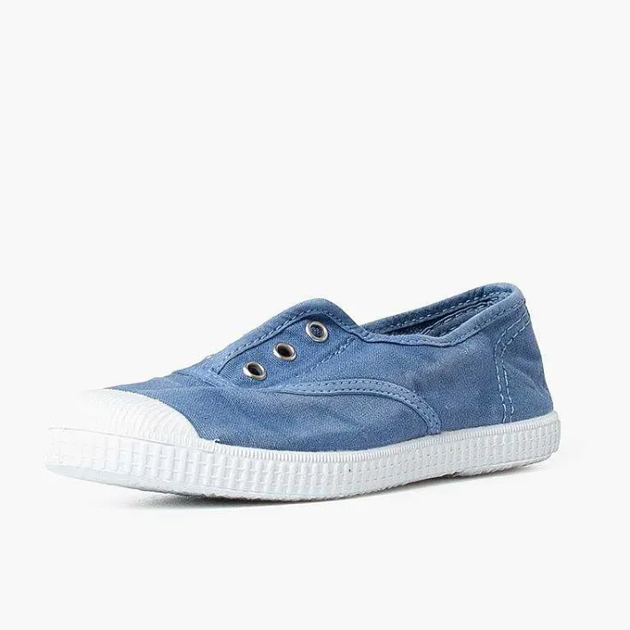 Pisamonas Trainers>Worn Effect Canvas Trainers Without Laces