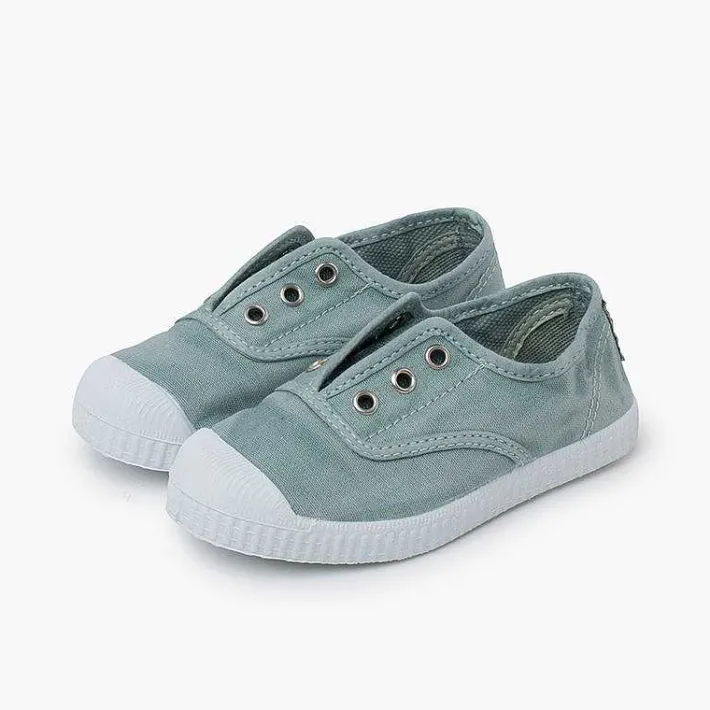 Pisamonas Trainers>Worn Effect Canvas Trainers Without Laces