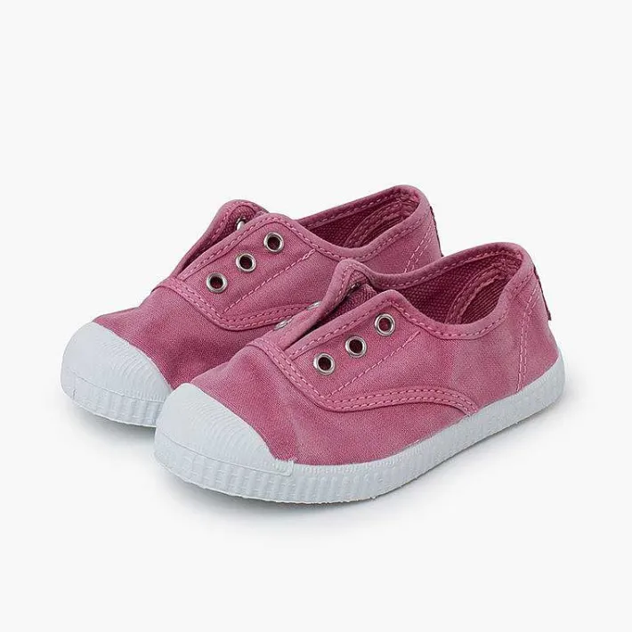 Pisamonas Trainers>Worn Effect Canvas Trainers Without Laces