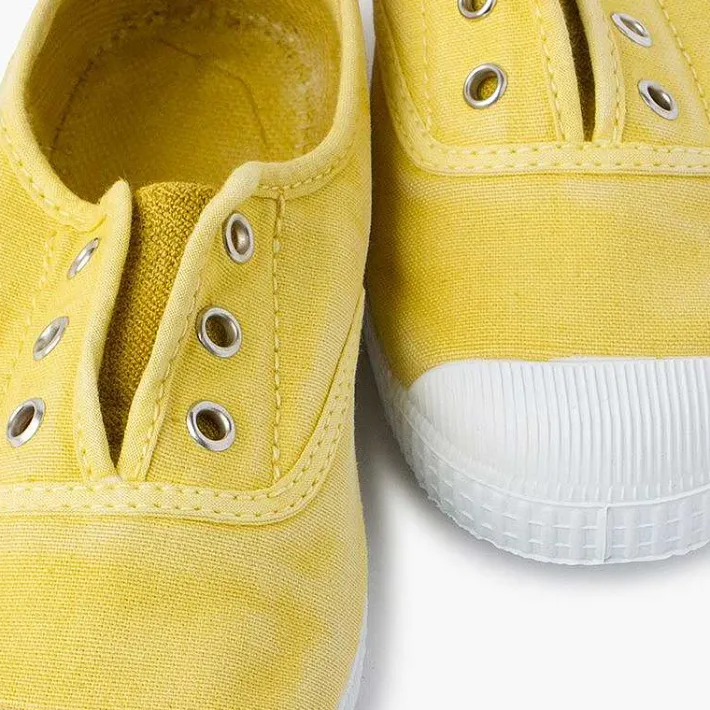 Pisamonas Trainers>Worn Effect Canvas Trainers Without Laces