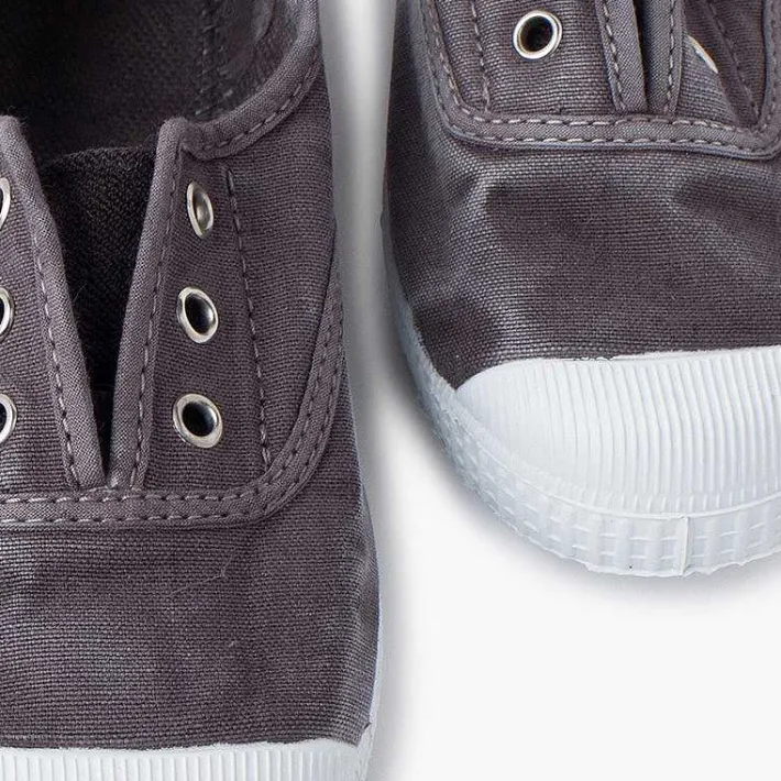 Pisamonas Trainers>Worn Effect Canvas Trainers Without Laces