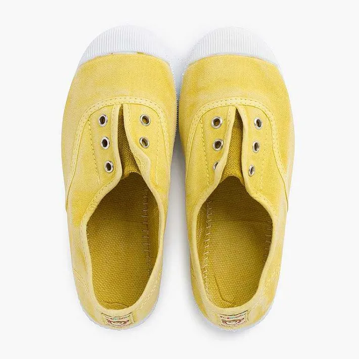 Pisamonas Trainers>Worn Effect Canvas Trainers Without Laces