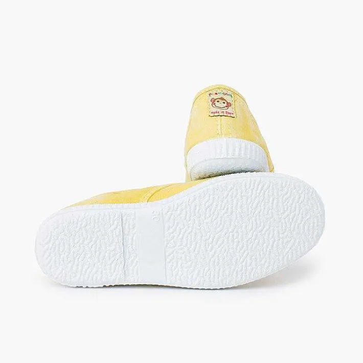 Pisamonas Trainers>Worn Effect Canvas Trainers Without Laces