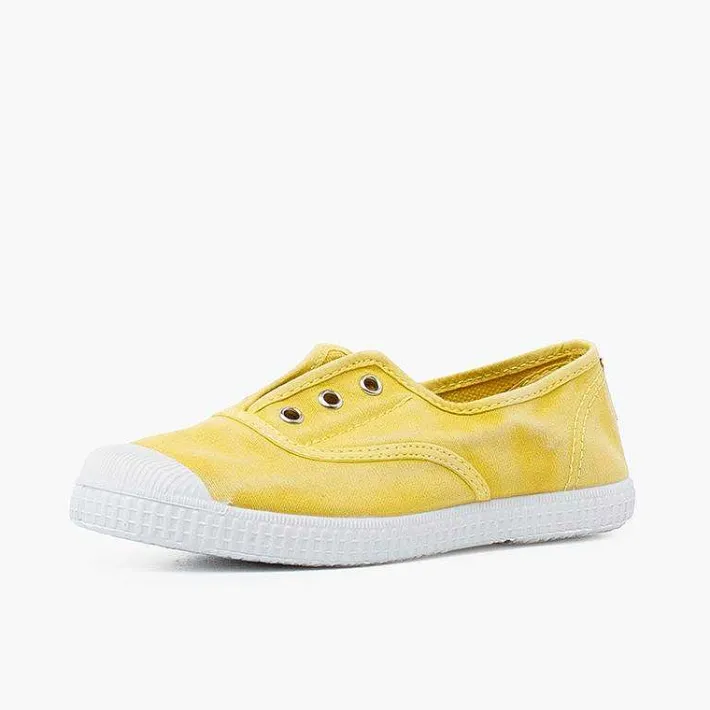 Pisamonas Trainers>Worn Effect Canvas Trainers Without Laces