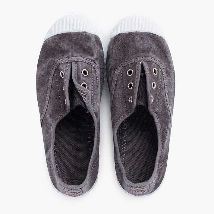 Pisamonas Trainers>Worn Effect Canvas Trainers Without Laces